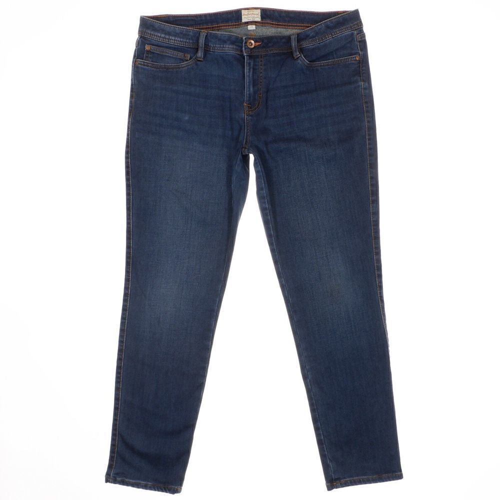Weatherproof Jeans Womens 12/14 Run Big Slim Straight Fit Denim Stretch 36x28.5